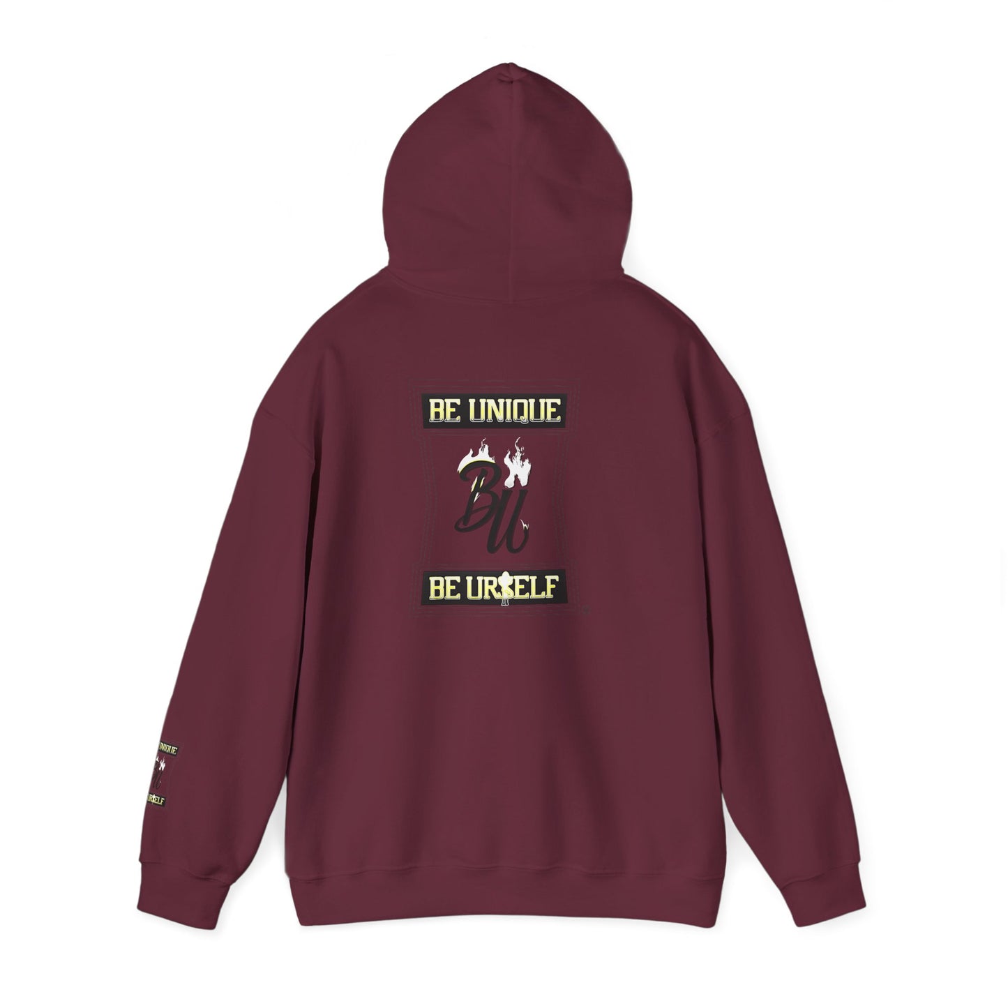 Hoodie — Cherub with Roses Design, 'Be True, Be Yourself' Inspirational Streetwear
