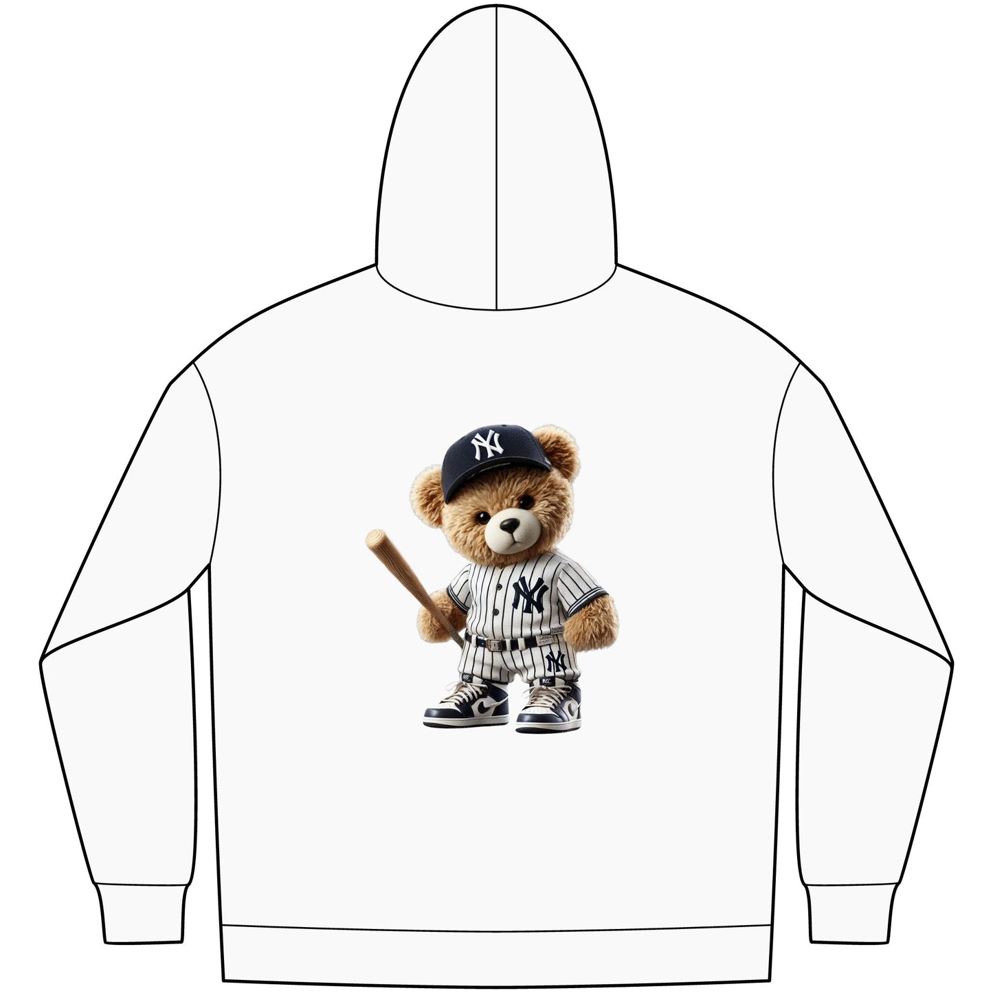 Cozy Sports Bear Hoodie, Casual Men’s Fleece, Great for Game Days, Gift for Sports Fans, Fun and Comfortable Wear
