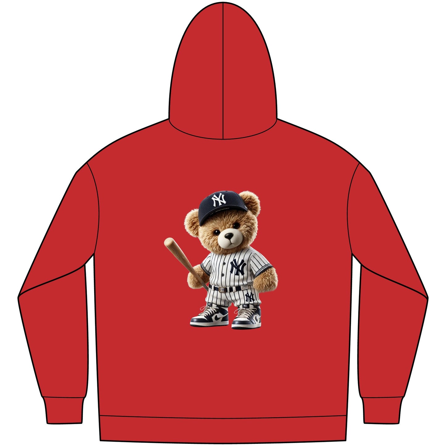 Cozy Sports Bear Hoodie, Casual Men’s Fleece, Great for Game Days, Gift for Sports Fans, Fun and Comfortable Wear
