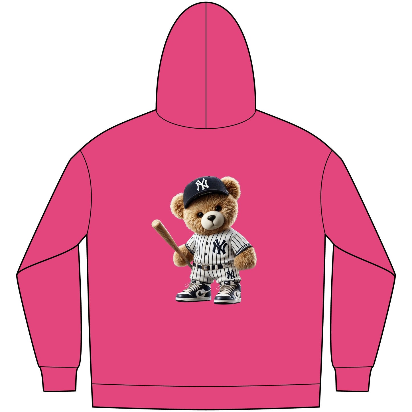 Cozy Sports Bear Hoodie, Casual Men’s Fleece, Great for Game Days, Gift for Sports Fans, Fun and Comfortable Wear