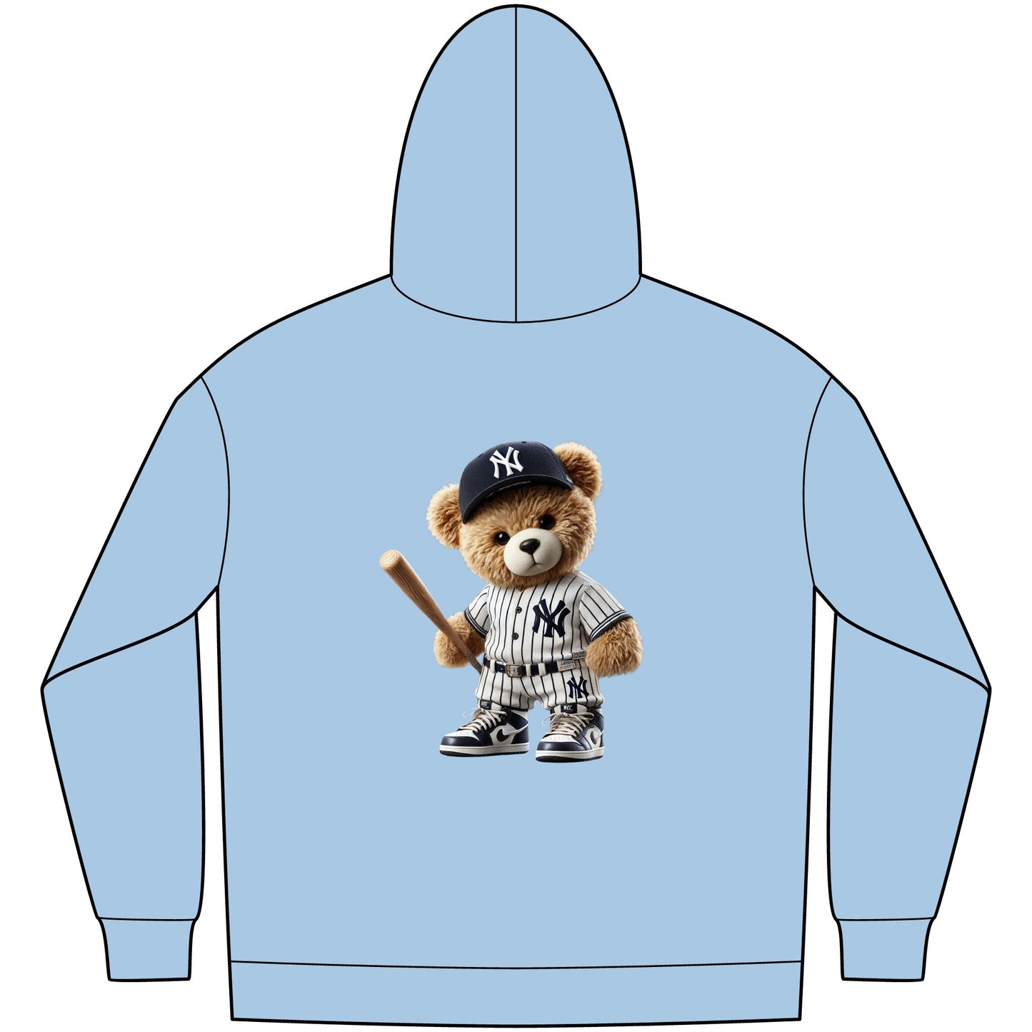 Cozy Sports Bear Hoodie, Casual Men’s Fleece, Great for Game Days, Gift for Sports Fans, Fun and Comfortable Wear