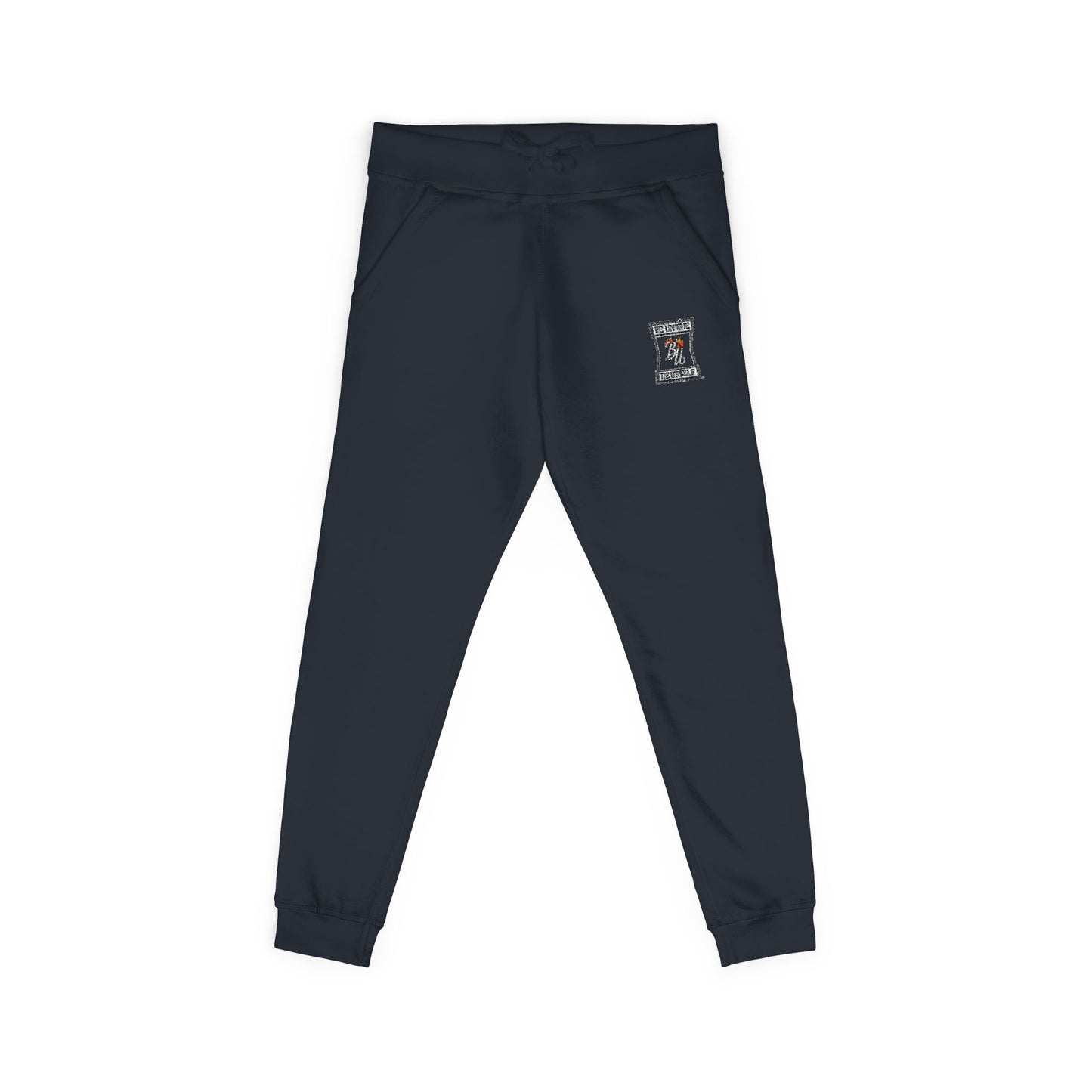 Embroidered Coral Sweatpants – Cozy Fleece Joggers with Script Accent