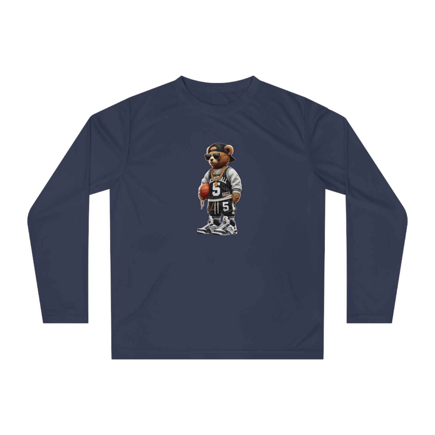 Cool Bear Graphic Long Sleeve Shirt | Casual Sportswear, Unisex Activewear, Streetwear Fashion, Gift for Sports Lovers