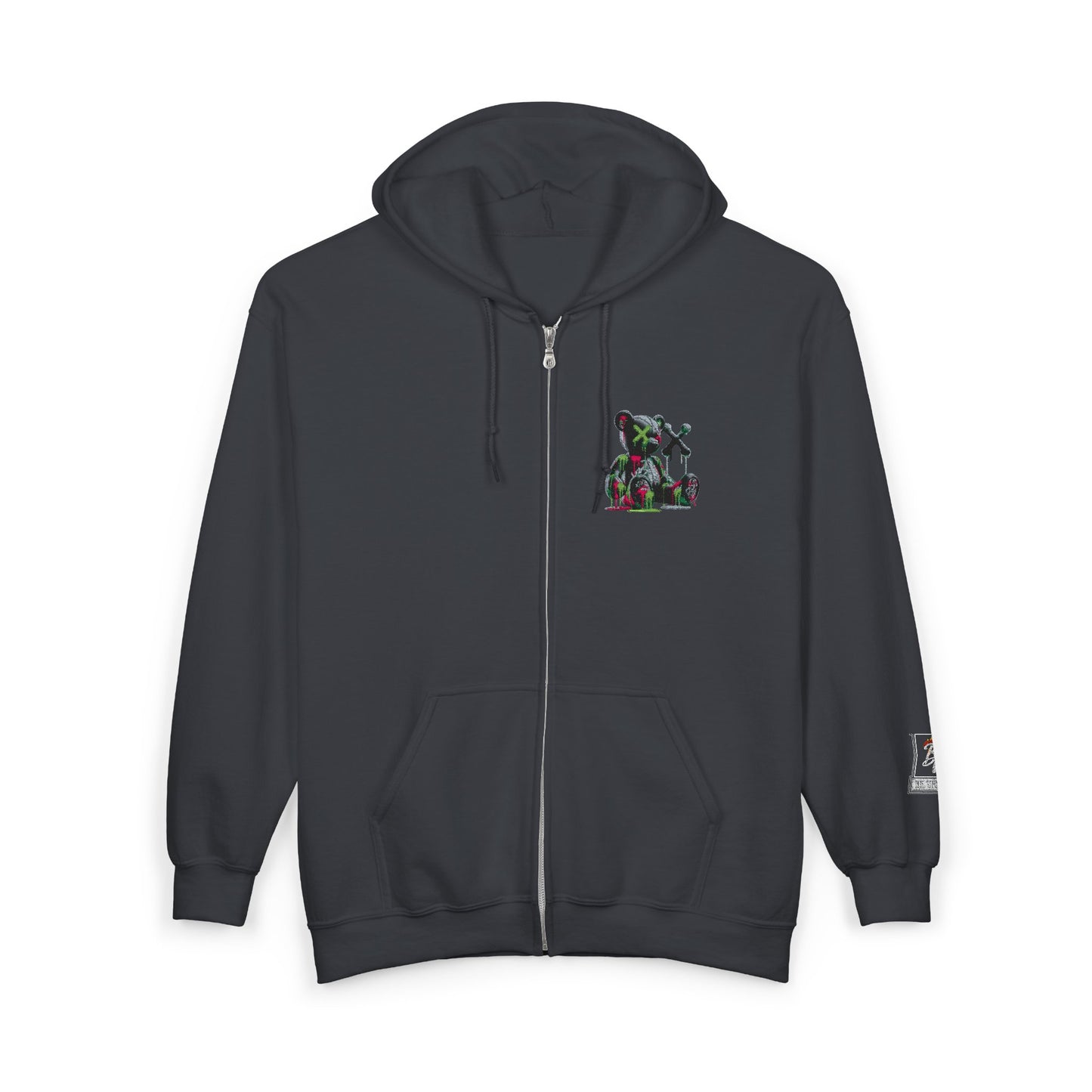 Cool Bear Graphic Unisex Zip Hoodie, Cozy Hoodie for Teens, Casual Wear, Street Style, Perfect Gift for Friends