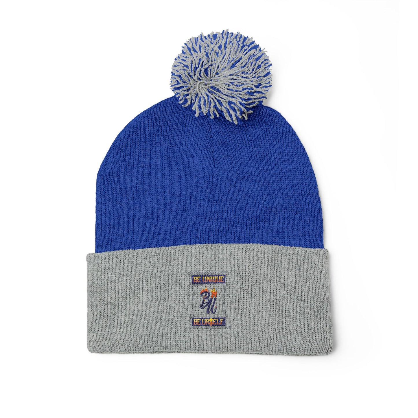 Cozy Pom-Pom Knit Cap with Unique Embroidery, Winter Hat, Beanie for Men & Women, Gift for Him/Her, Perfect for Outdoor Activities