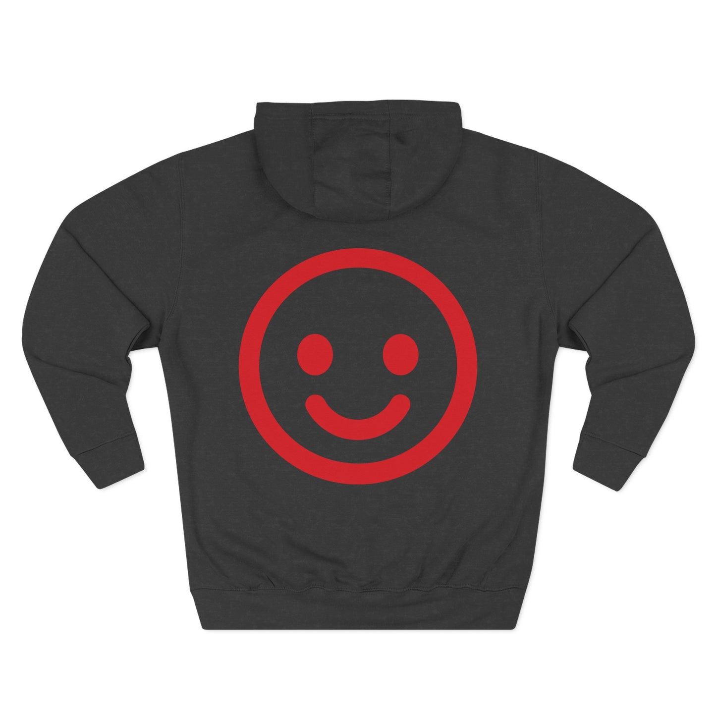 Smiley Face Fleece Hoodie, Cozy Casual Sweatshirt, Unisex Hoodie, Graphic Hoodie, Relaxed Winter Wear