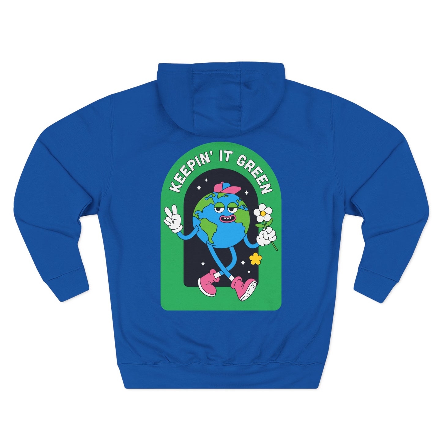 Eco-Friendly Fleece Hoodie, Keepin' It Green Sweatshirt, Casual Gift, Earth Day Clothing, Cozy Layering