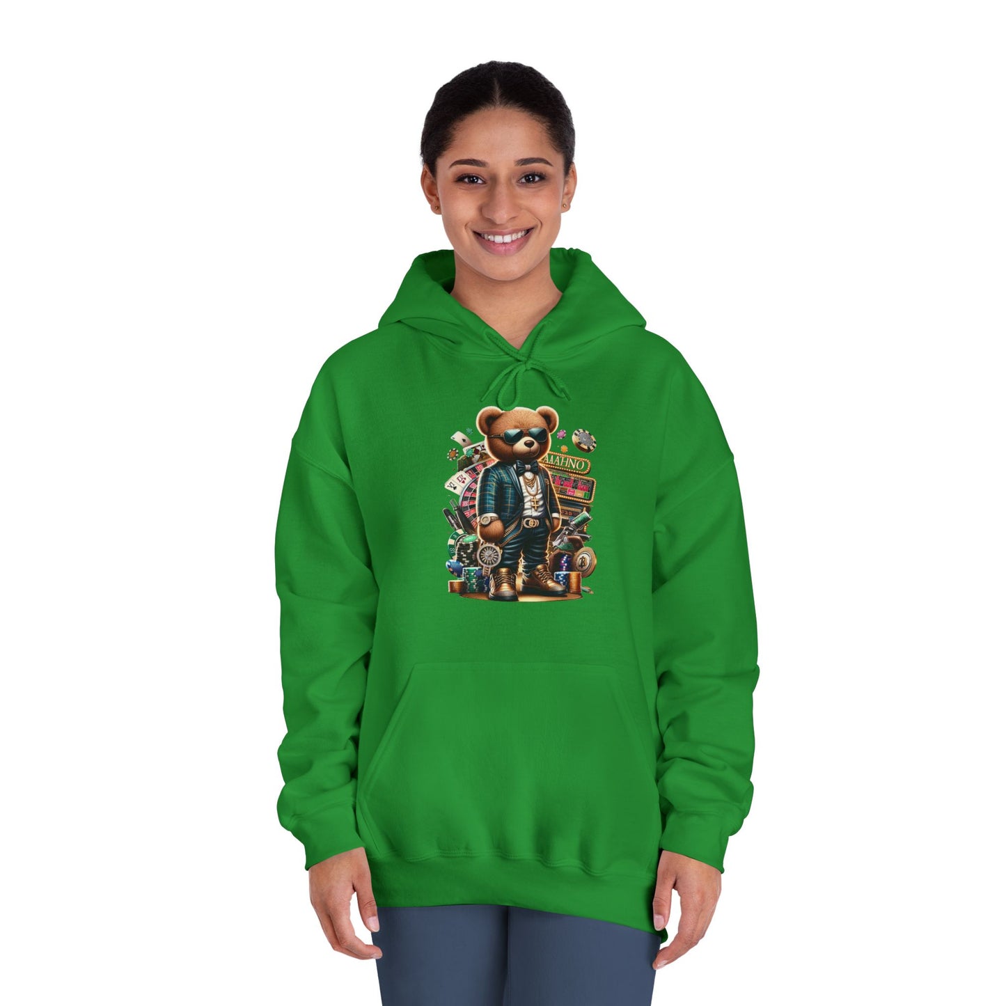 Unique Graphic Hoodie for Trendsetters, Original Bear Art, Cozy Gift for Friends, Be Unique Be Yourself, Casual Fashion