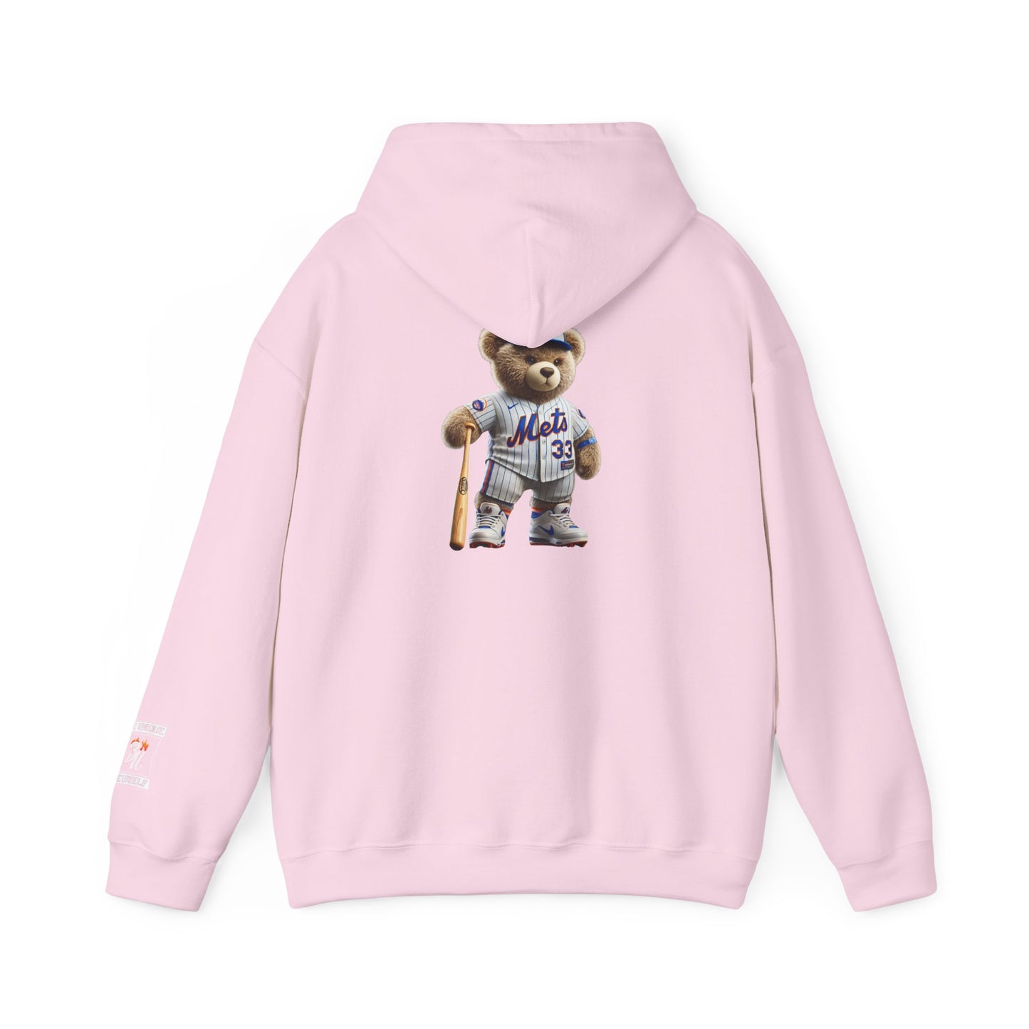 Baseball Teddy Hoodie — Cute Mets Bear Sweatshirt, Fan Gift