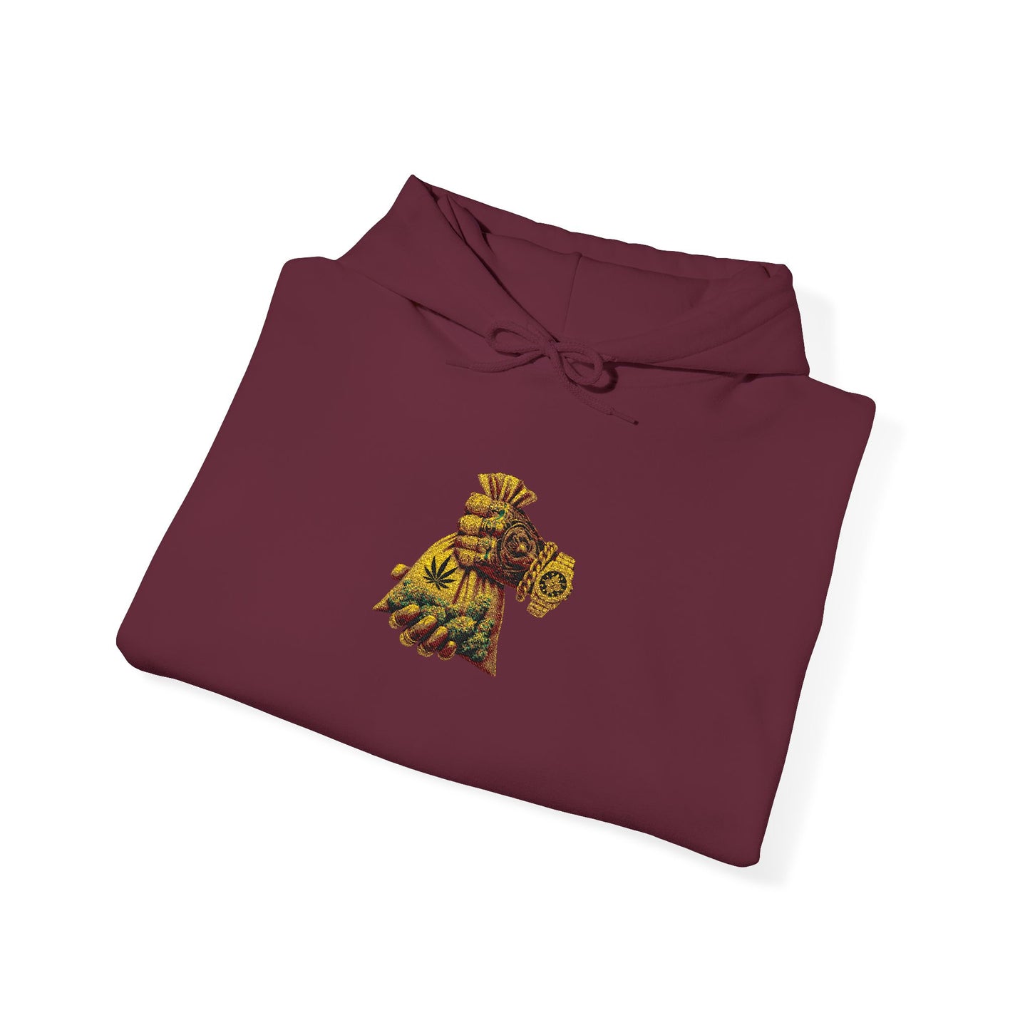 Hoodie — Golden Floral Teddy Bear Graphic Pullover