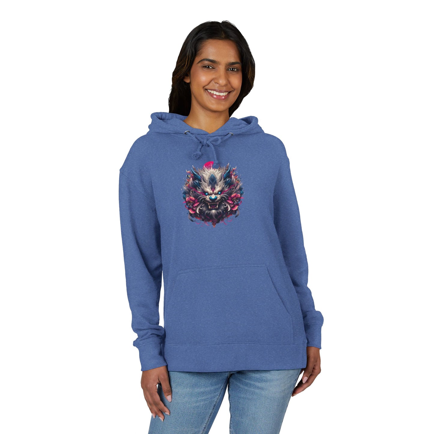 Hoodie — Be Unique Be Urself Blue Flame Graphic Hooded Sweatshirt
