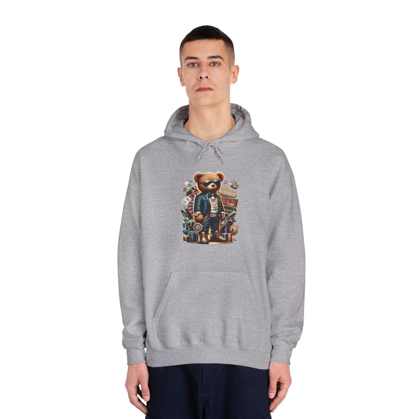 Unique Graphic Hoodie for Trendsetters, Original Bear Art, Cozy Gift for Friends, Be Unique Be Yourself, Casual Fashion