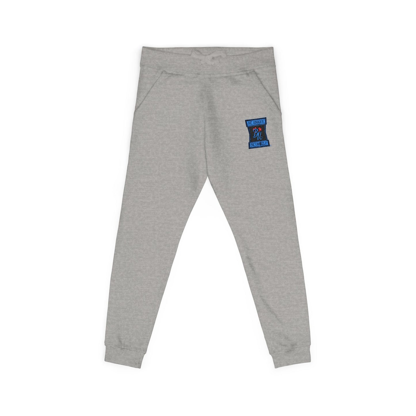 Embroidered Hourglass Joggers — Cozy Coral Fleece Sweatpants