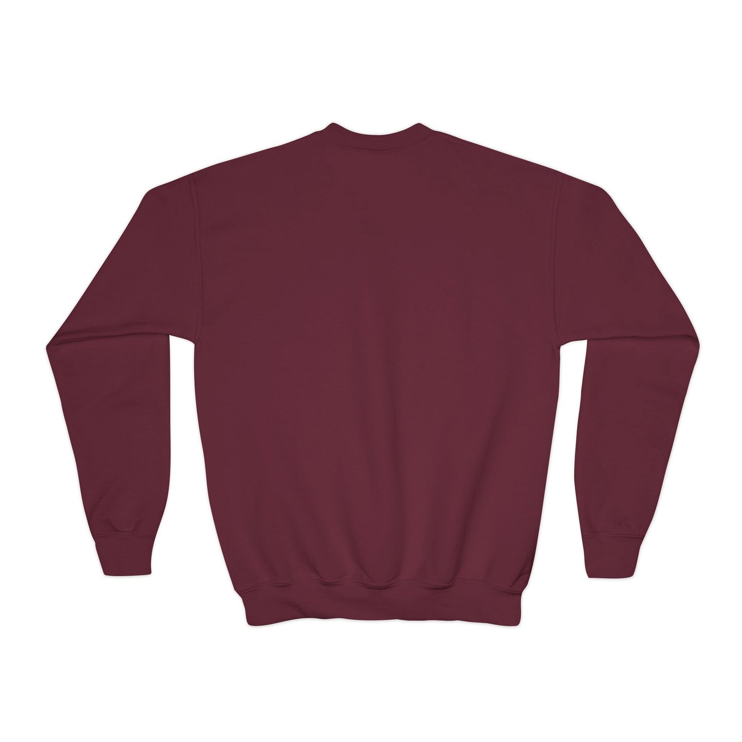 Youth Crewneck Sweatshirt — Holiday Floral Pocket Print