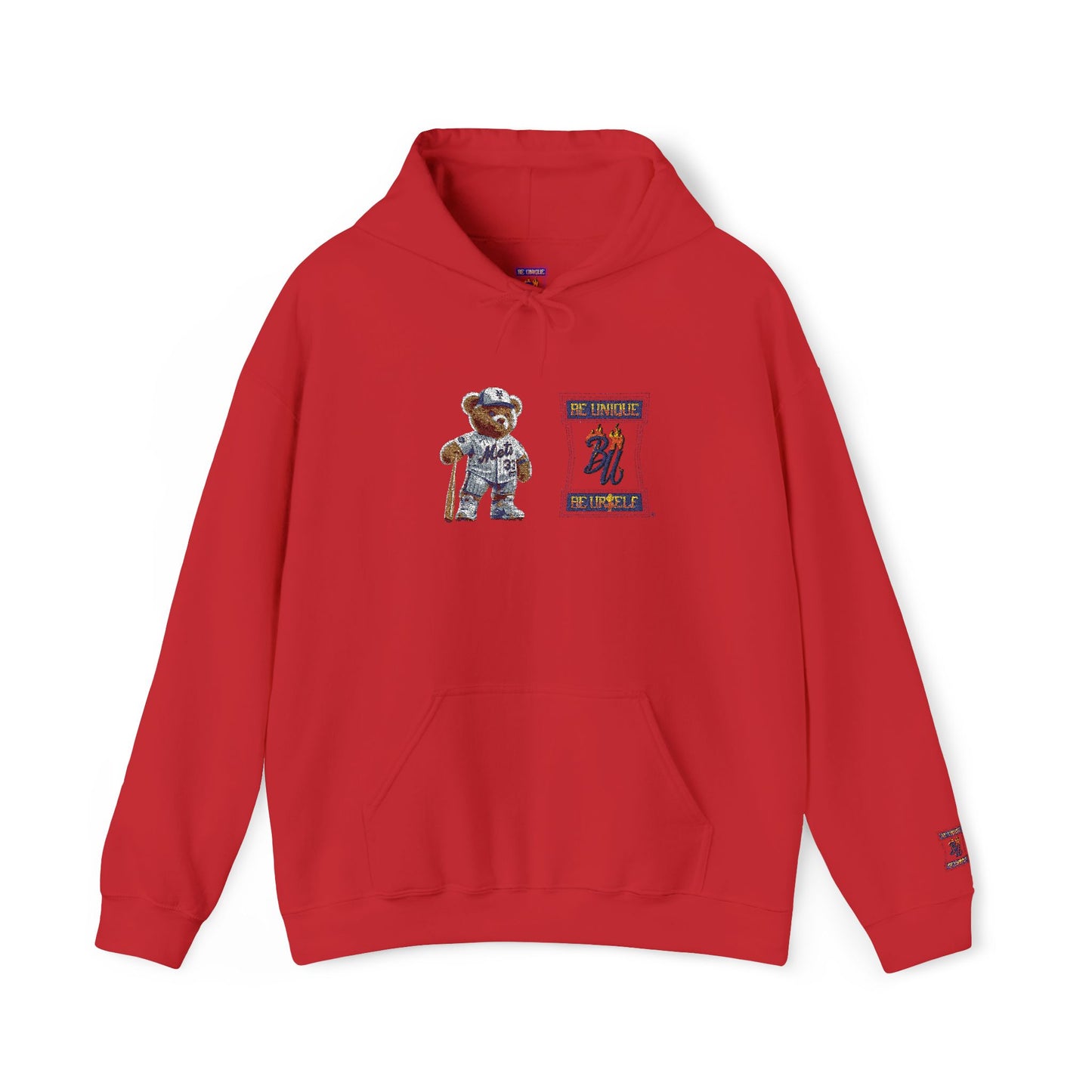 Space Bear Graphic Hoodie — Retro Astronaut Teddy Patch Sweatshirt