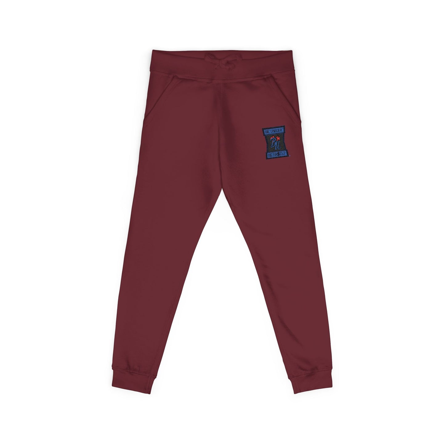 Embroidered Cosmic Cat Sweatpants — Cozy Pink Fleece Joggers