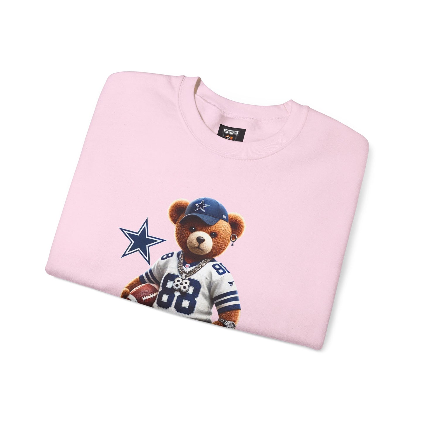 Sporty Bear Crewneck Sweatshirt, Casual Fall Fashion, Coziest Gift for Football Fans, Unisex Sweatshirt, Perfect for Game Days