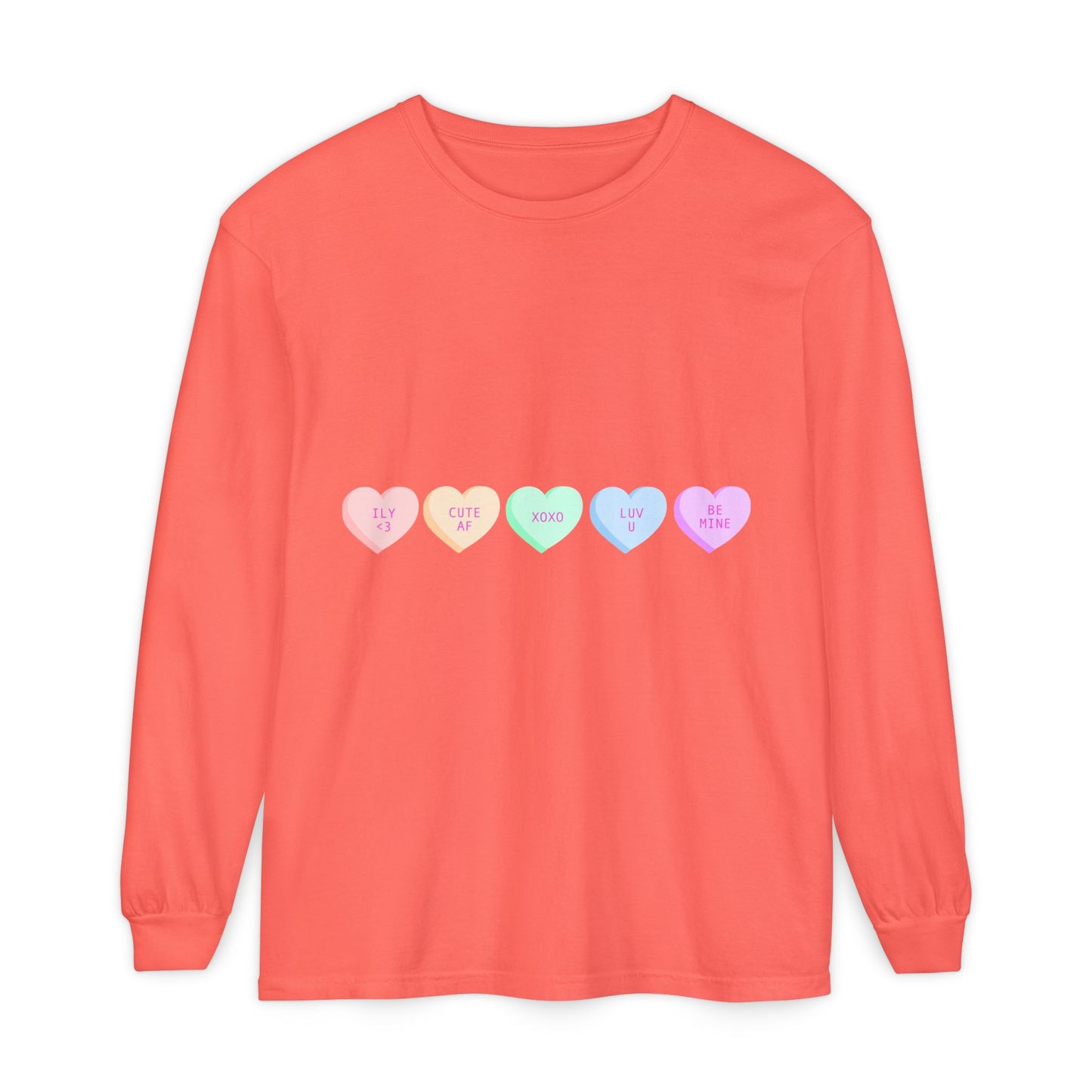 Trendy Long Sleeve Tee with Heart Design and Motivational Back Print, Unisex Gift, Casual Wear, Outfit for All Seasons, Perfect for [...]