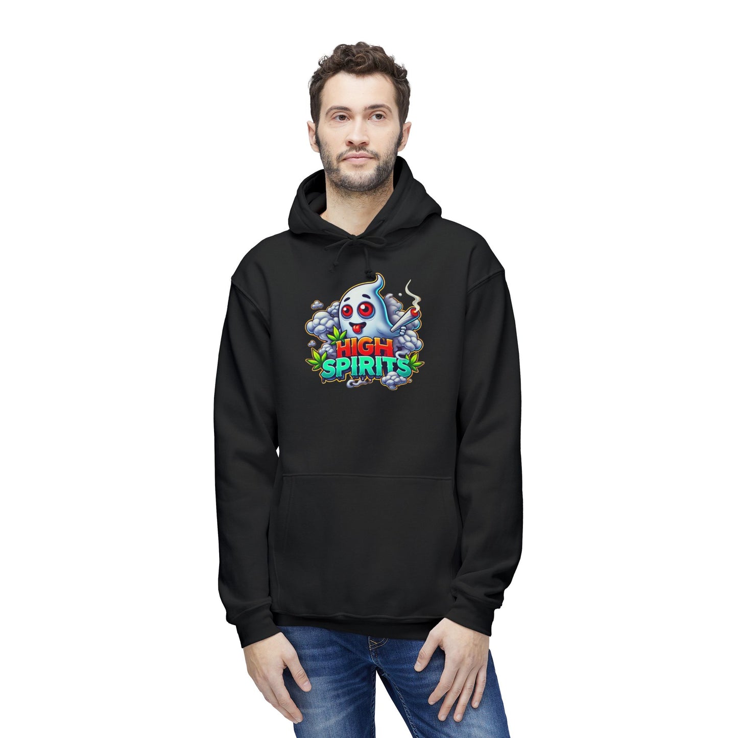 Unisex Hooded Sweatshirt - Halloween Ghost Design, Cozy Gift for Fall, Party Wear, Spooky Season, Casual Comfort