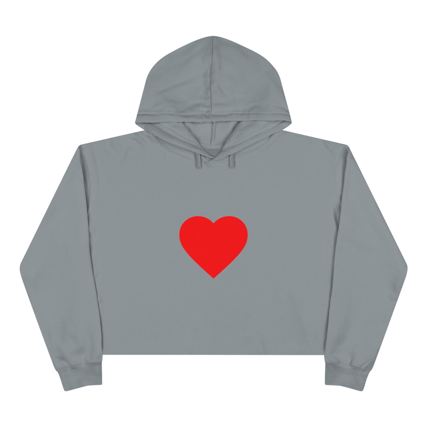Trendy Crop Hoodie with Heart and Unique Message, Casual Hoodie, Gift for Her, Summer Fashion, Streetwear