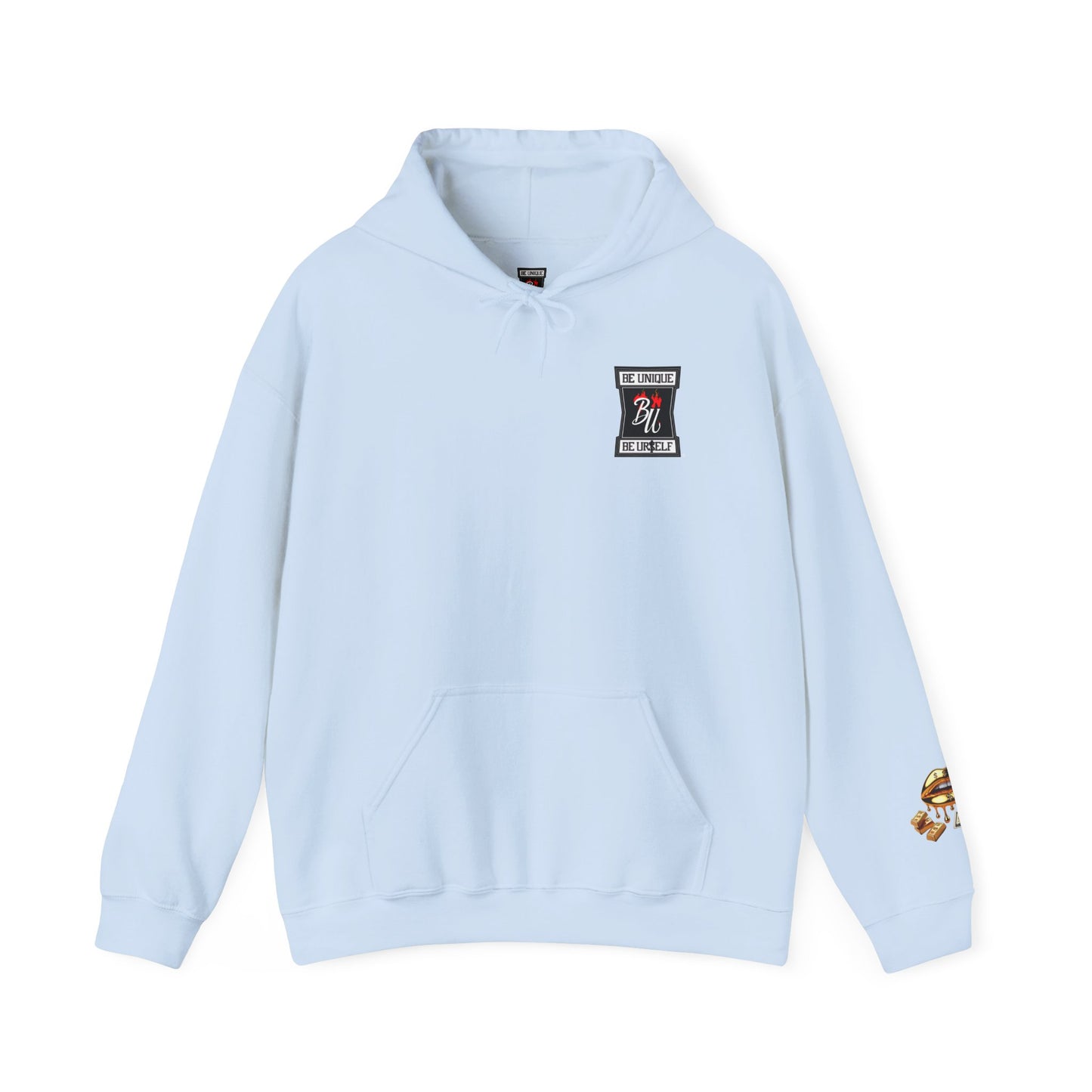 Hoodie — Golden Drip Lips & Money Graphic Pullover