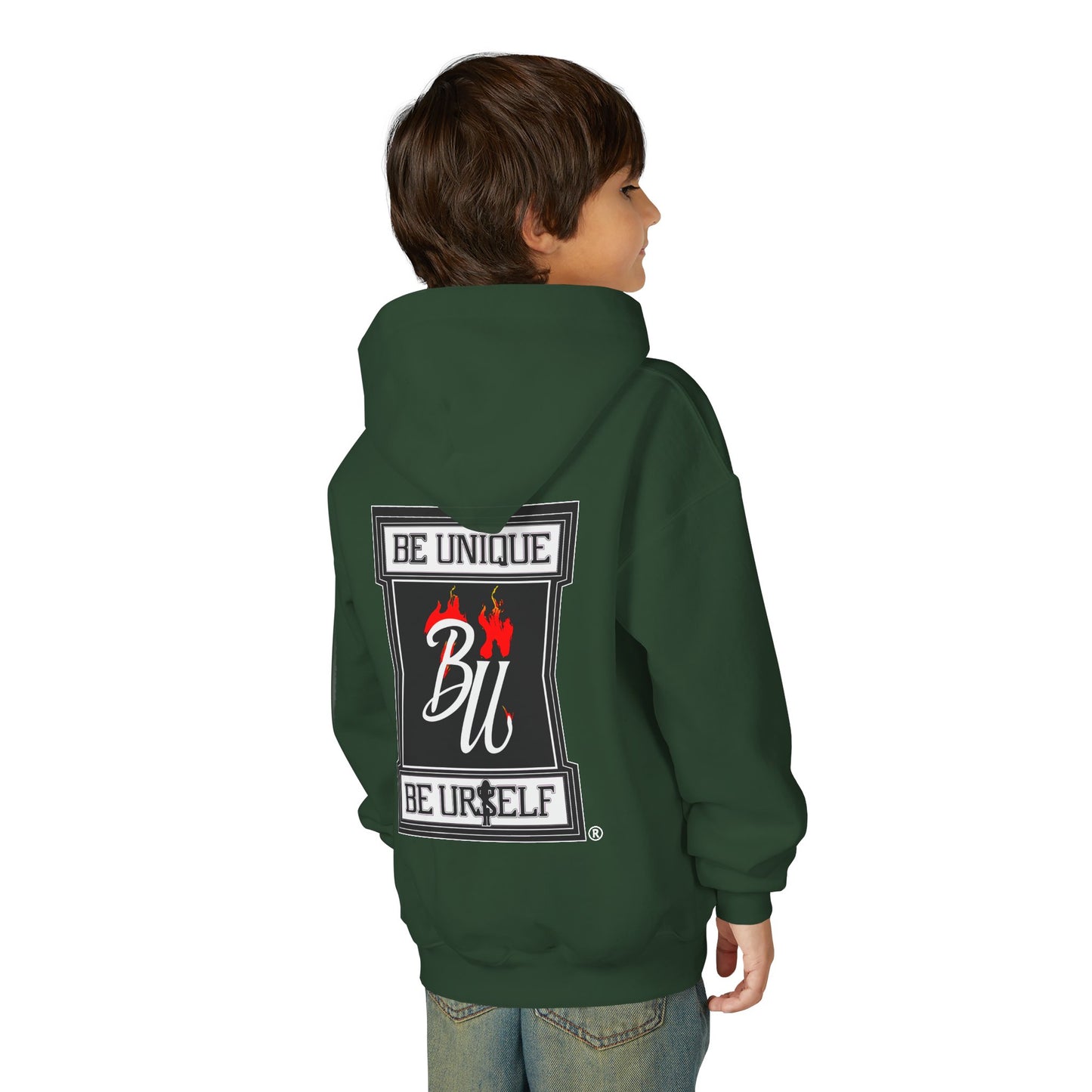 Harley Quinn Inspired Youth Hoodie, Be Unique Be Yourself Sweatshirt, Comic-Con Apparel, Kids Gift, Movie Fan Hoodie