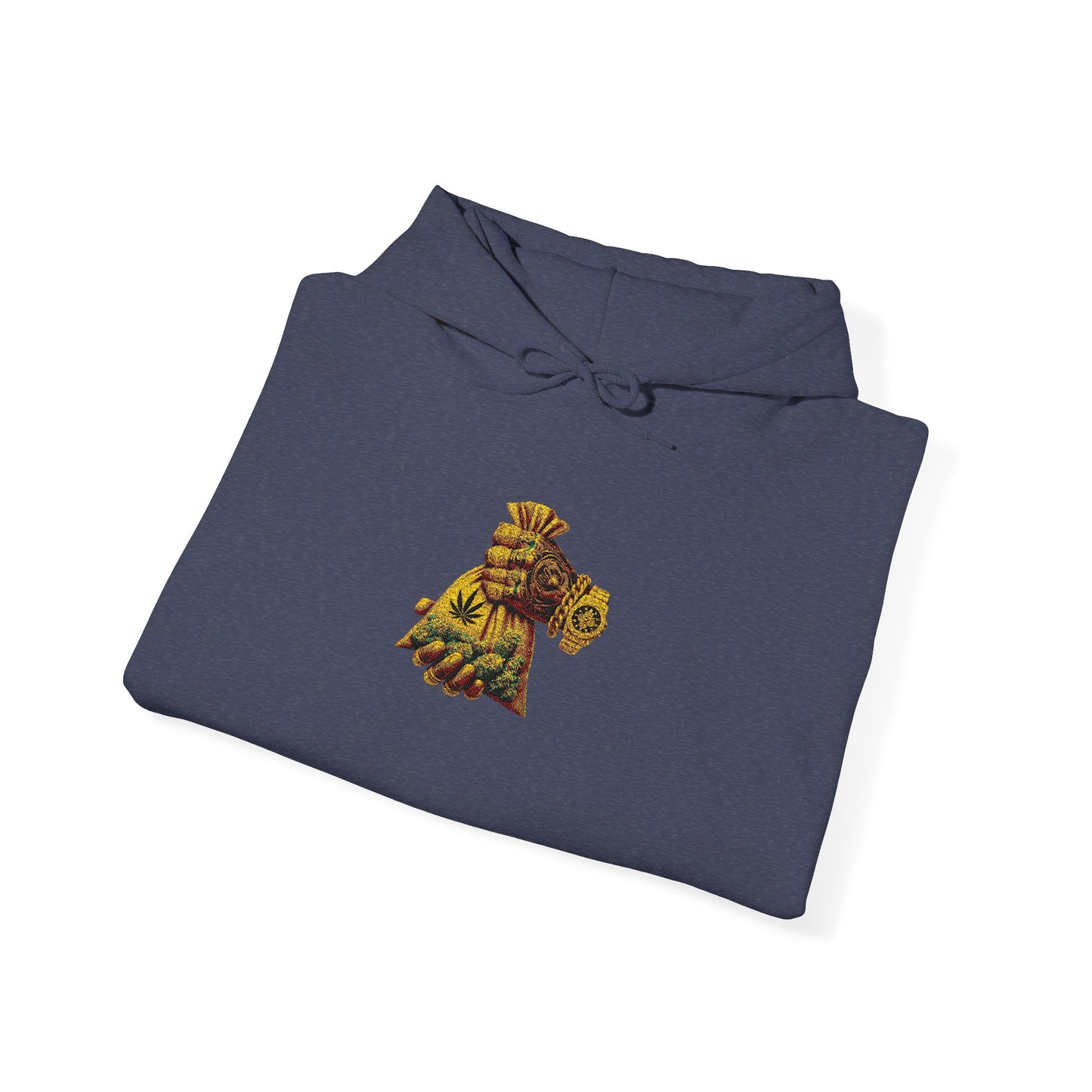 Hoodie — Golden Floral Teddy Bear Graphic Pullover