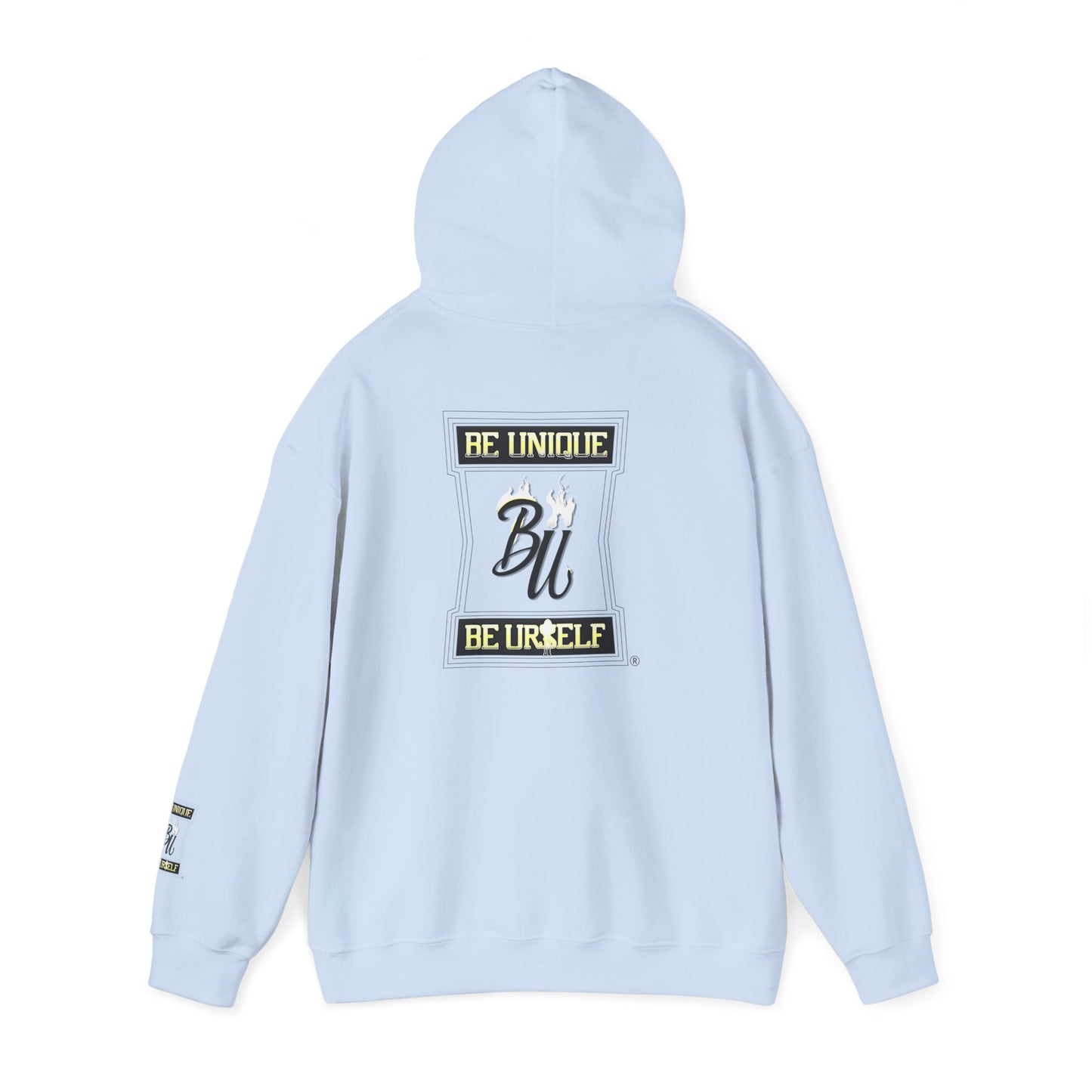 Hoodie — Cherub with Roses Design, 'Be True, Be Yourself' Inspirational Streetwear