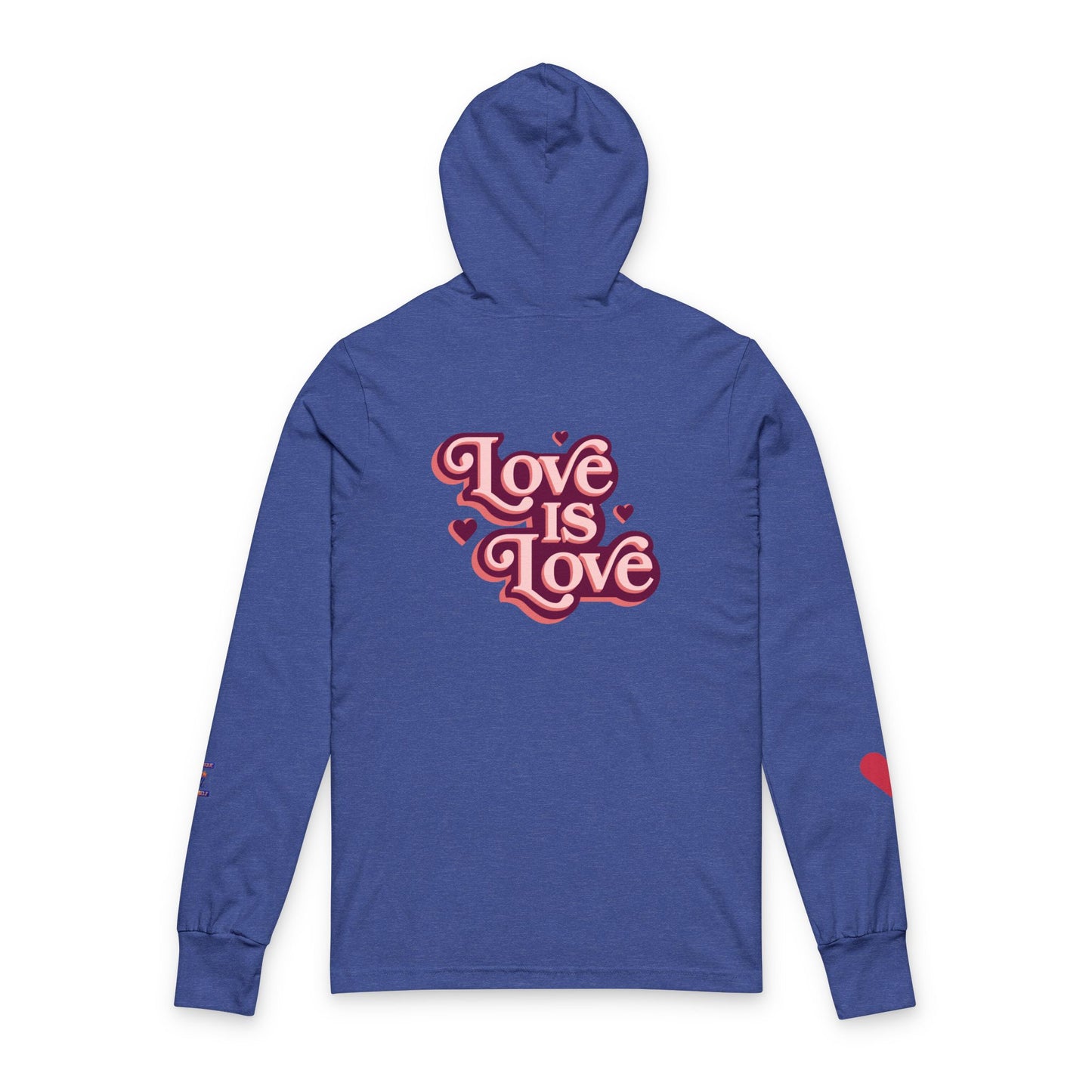 Love is Love Unisex Hooded Long Sleeve Tee, LGBTQ+ Apparel, Gender-Neutral Shirt, Casual Wear, Gift for Pride, Everyday Comfort