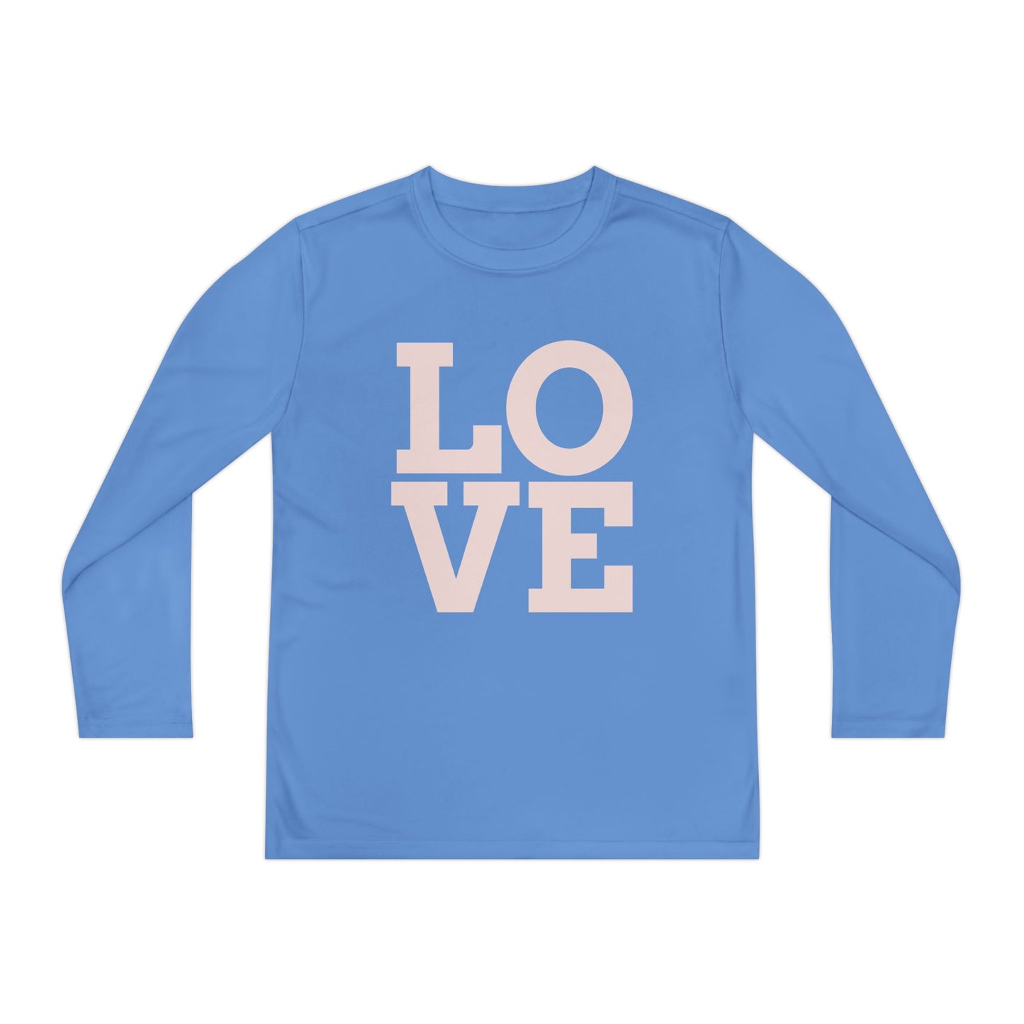 Youth Long Sleeve Love Competitor Tee | Cute Kids Shirt, Gift for Teens, Unique Style Tee, Birthday Present, Be Yourself Wear