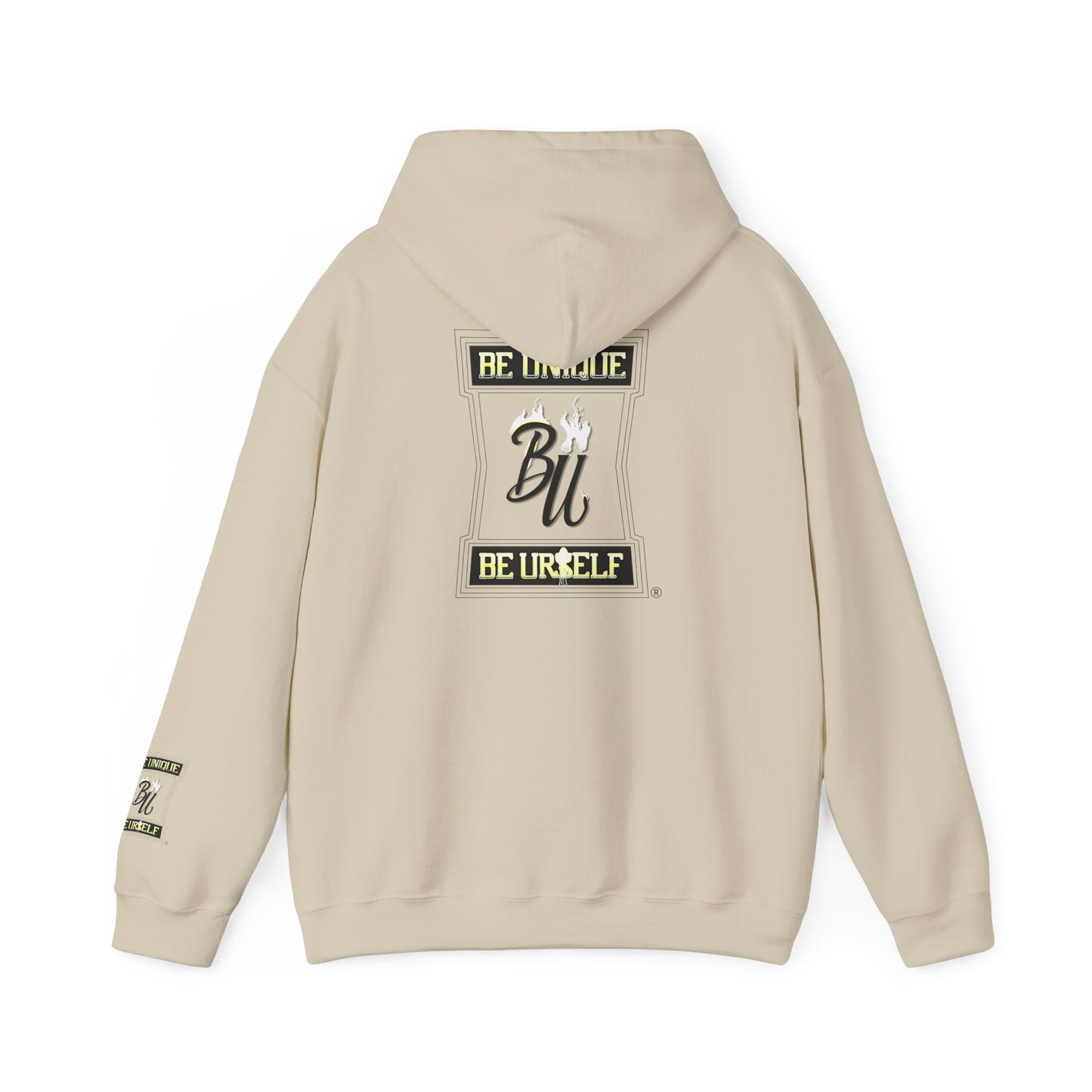 Hoodie — Cherub with Roses Design, 'Be True, Be Yourself' Inspirational Streetwear