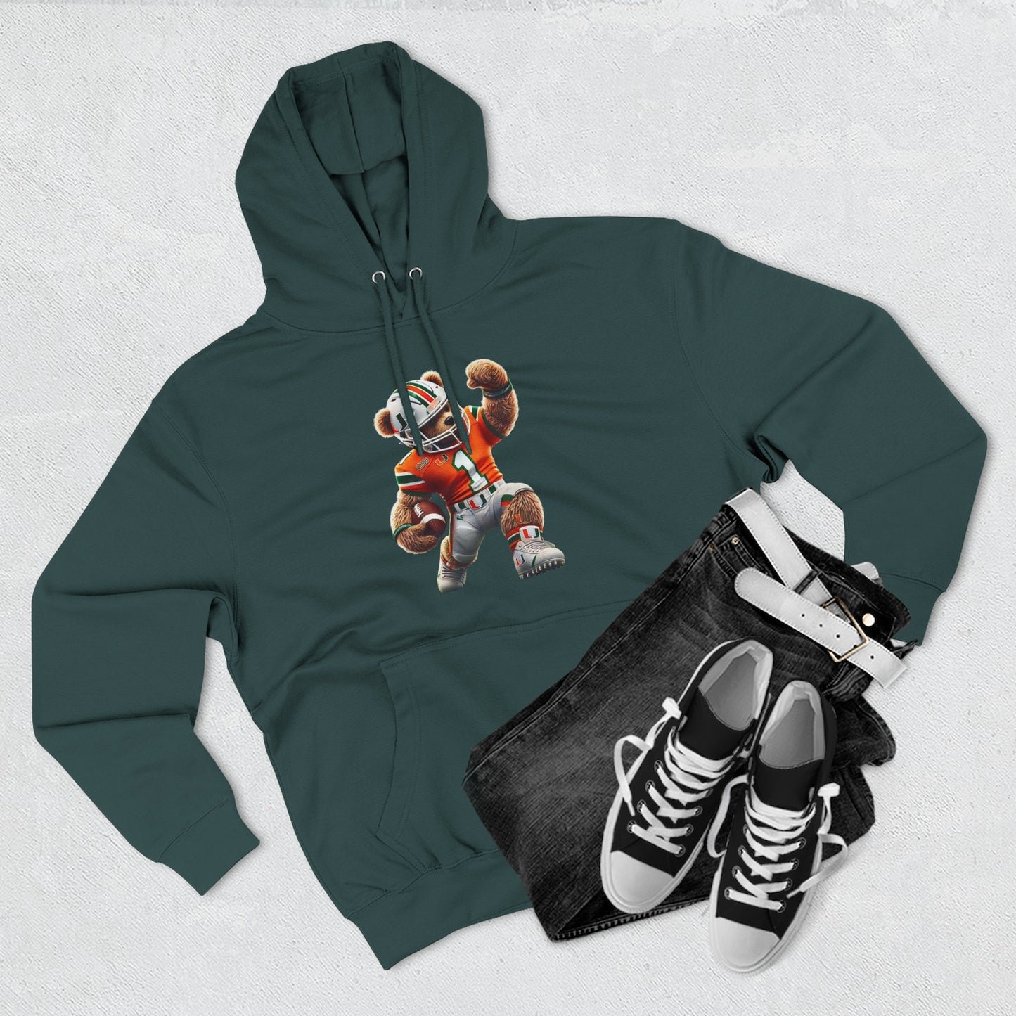 Sporty Three-Panel Fleece Hoodie, Unique Hooded Sweatshirt, Casual Fall Wear, Gift for Sports Fans, Comfortable Activewear