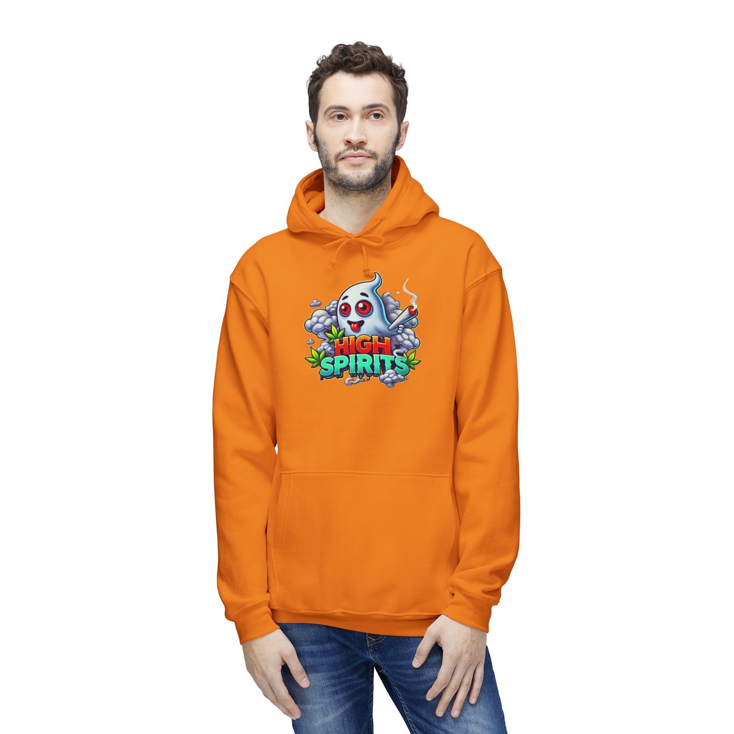 Unisex Hooded Sweatshirt - Halloween Ghost Design, Cozy Gift for Fall, Party Wear, Spooky Season, Casual Comfort