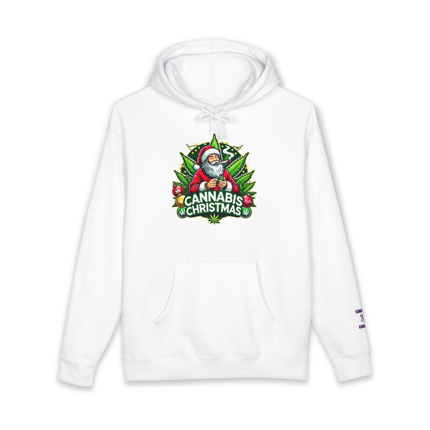 Cannabis Christmas Hoodie, Fun Holiday Apparel, Unisex Sweatshirt, Unique Gift for Cannabis Lovers, Festive Streetwear