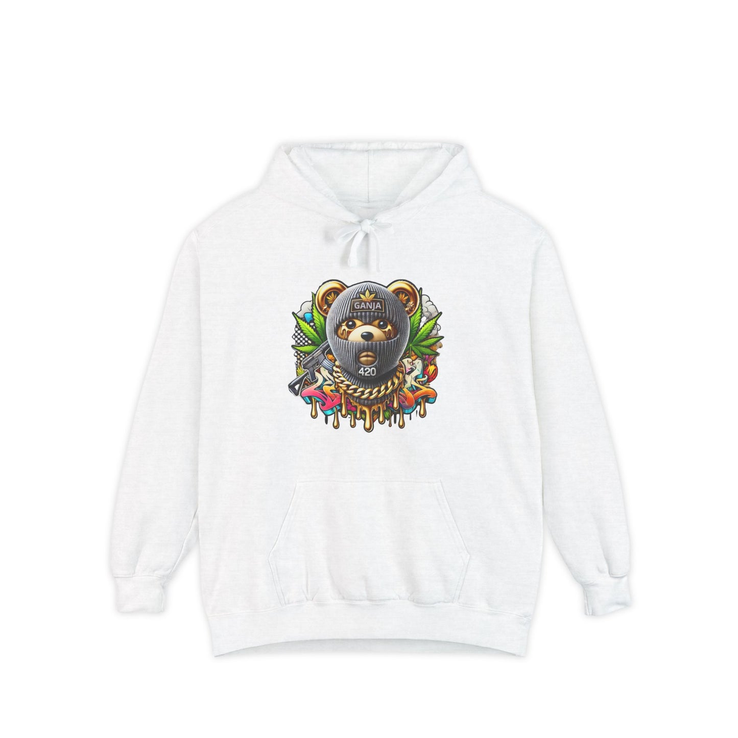 Artistic Bear Hoodie, Unisex Pullover, Unique Graphic Sweatshirt, Cozy Gift for Nature Lovers, Trendy Streetwear