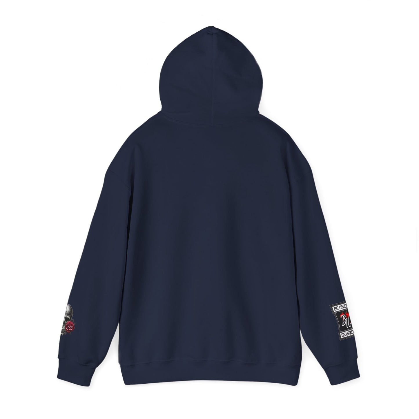 Skull & Rose Hoodie — Vintage Tattoo Sleeve Graphic Hooded Sweatshirt