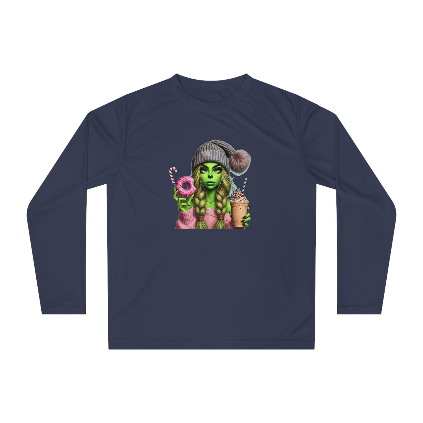 Unisex Performance Long Sleeve Shirt with Fun Green Illustration, Cute Gift for Friends, Ideal for Parties, Festivals, Everyday Wear, [...]