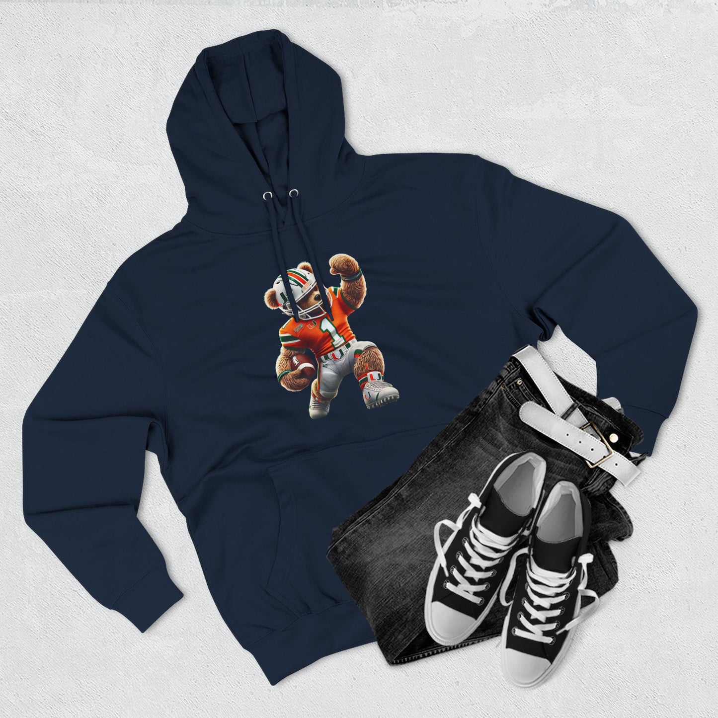 Sporty Three-Panel Fleece Hoodie, Unique Hooded Sweatshirt, Casual Fall Wear, Gift for Sports Fans, Comfortable Activewear