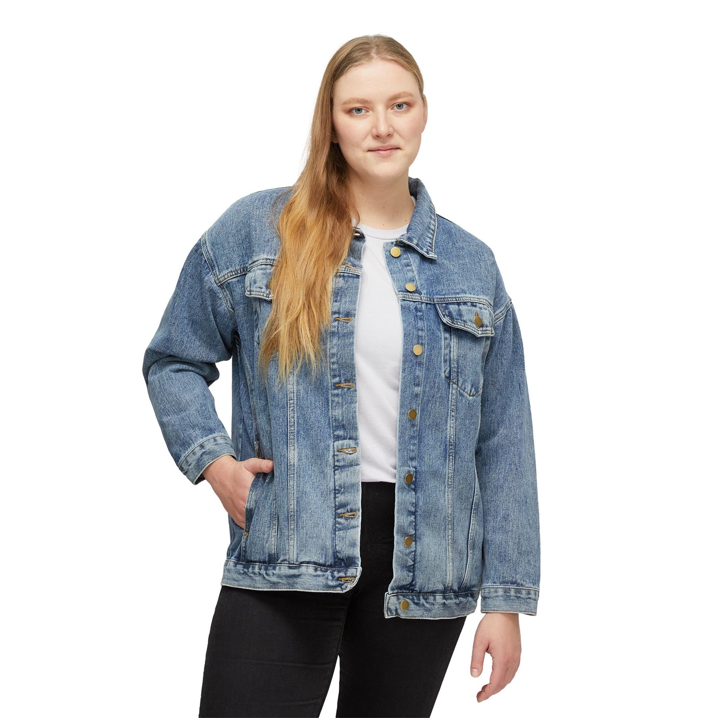 Women's Denim Jacket - Be Unique, Be Yourself - Stylish Outerwear for Every Occasion, Trendy Summer Wardrobe Essential, Casual [...]