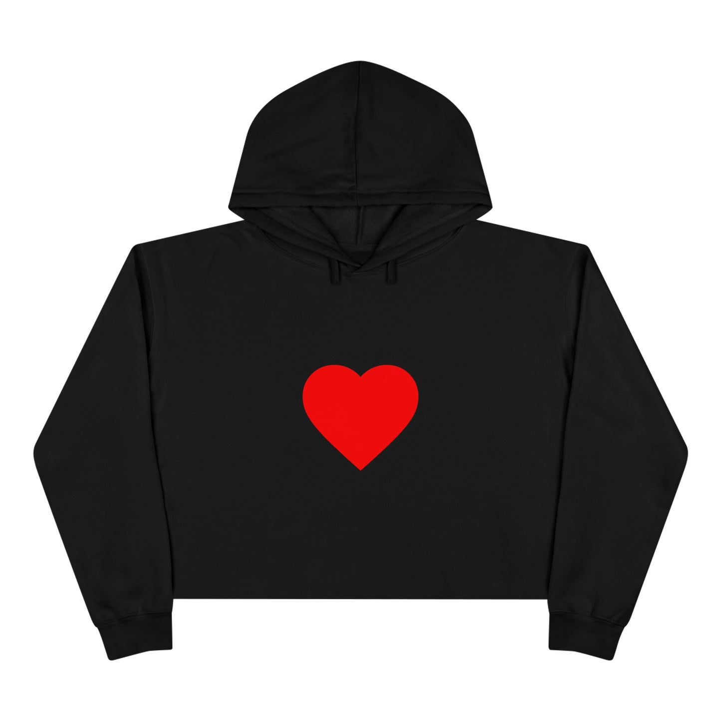 Trendy Crop Hoodie with Heart and Unique Message, Casual Hoodie, Gift for Her, Summer Fashion, Streetwear