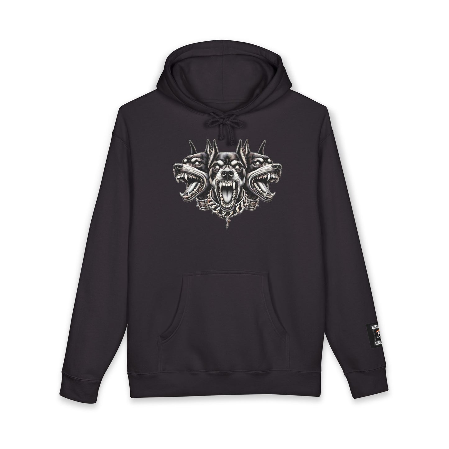 Hooded Sweatshirt with Fierce Three-Headed Dog Design - Perfect for Dog Lovers, Gift for Birthdays, Cool Streetwear, Casual Comfort, [...]