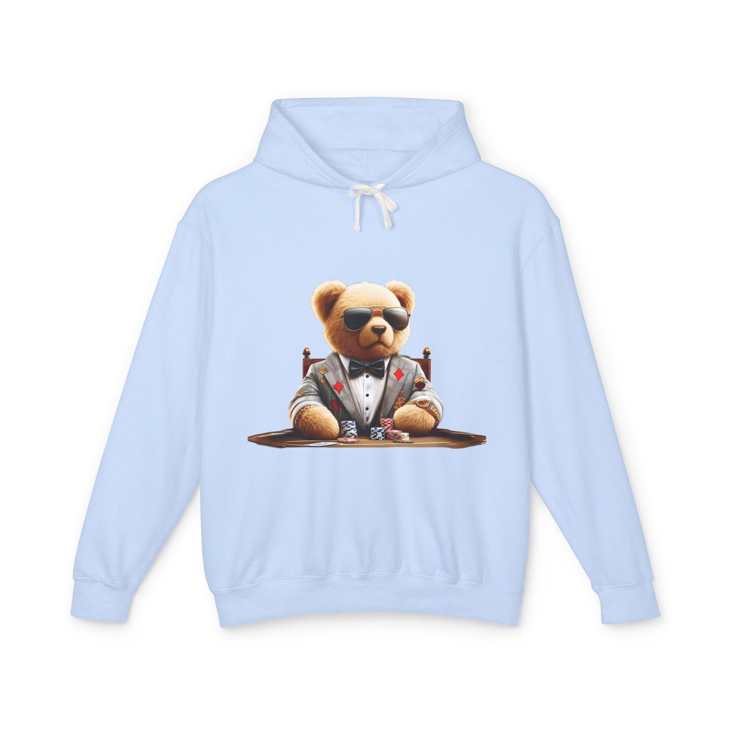 Cool Bear Poker Unisex Lightweight Hoodie