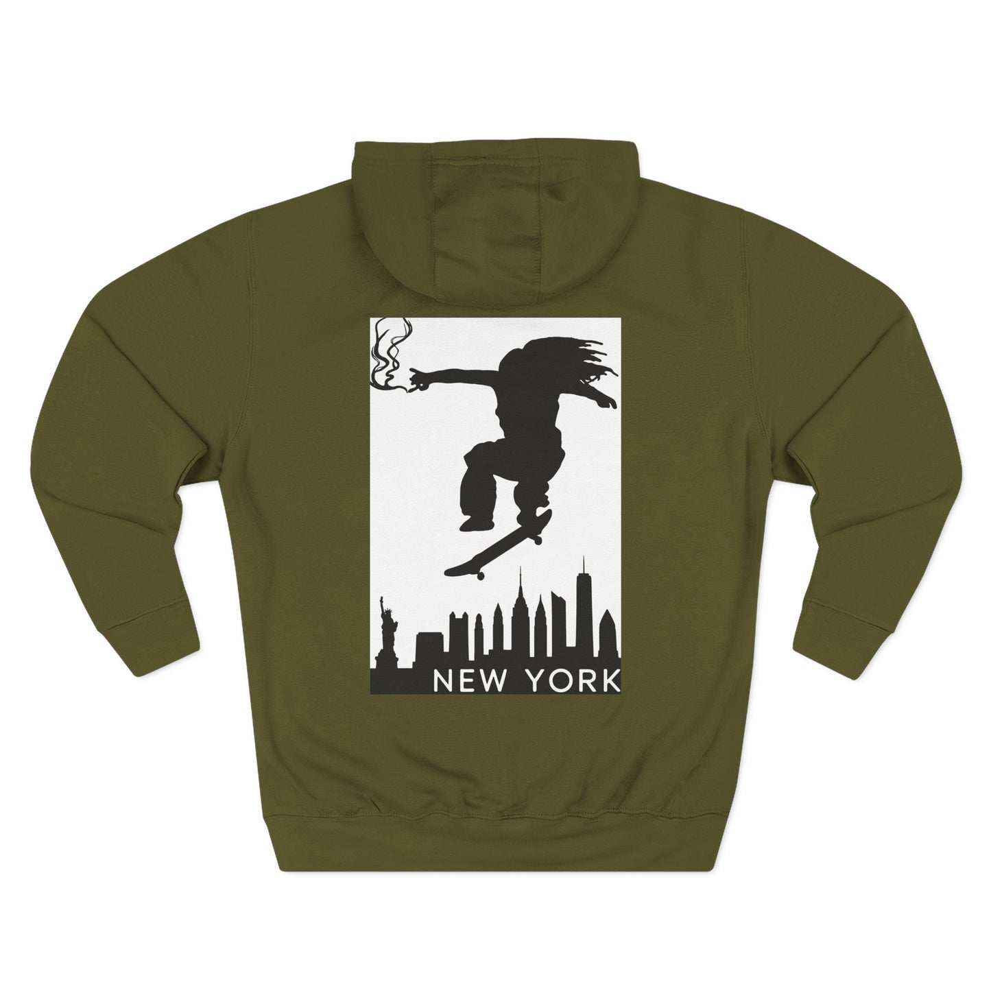 Urban Skate Fleece Hoodie - Streetwear Style, Cozy Pullover, Gift for Skaters, Trendy Fashion, New York Inspired