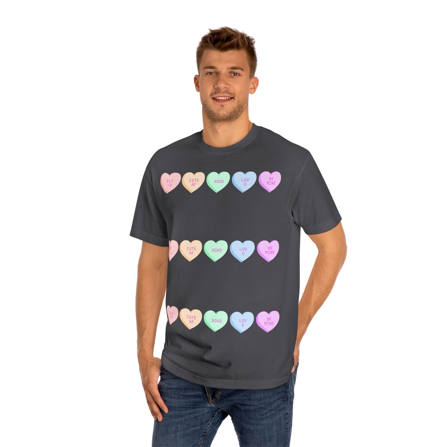 Unisex Classic Tee - Heart and Motivational Design, Casual Wear, Gift for Friends, Summer Outfit, Comfortable T-Shirt
