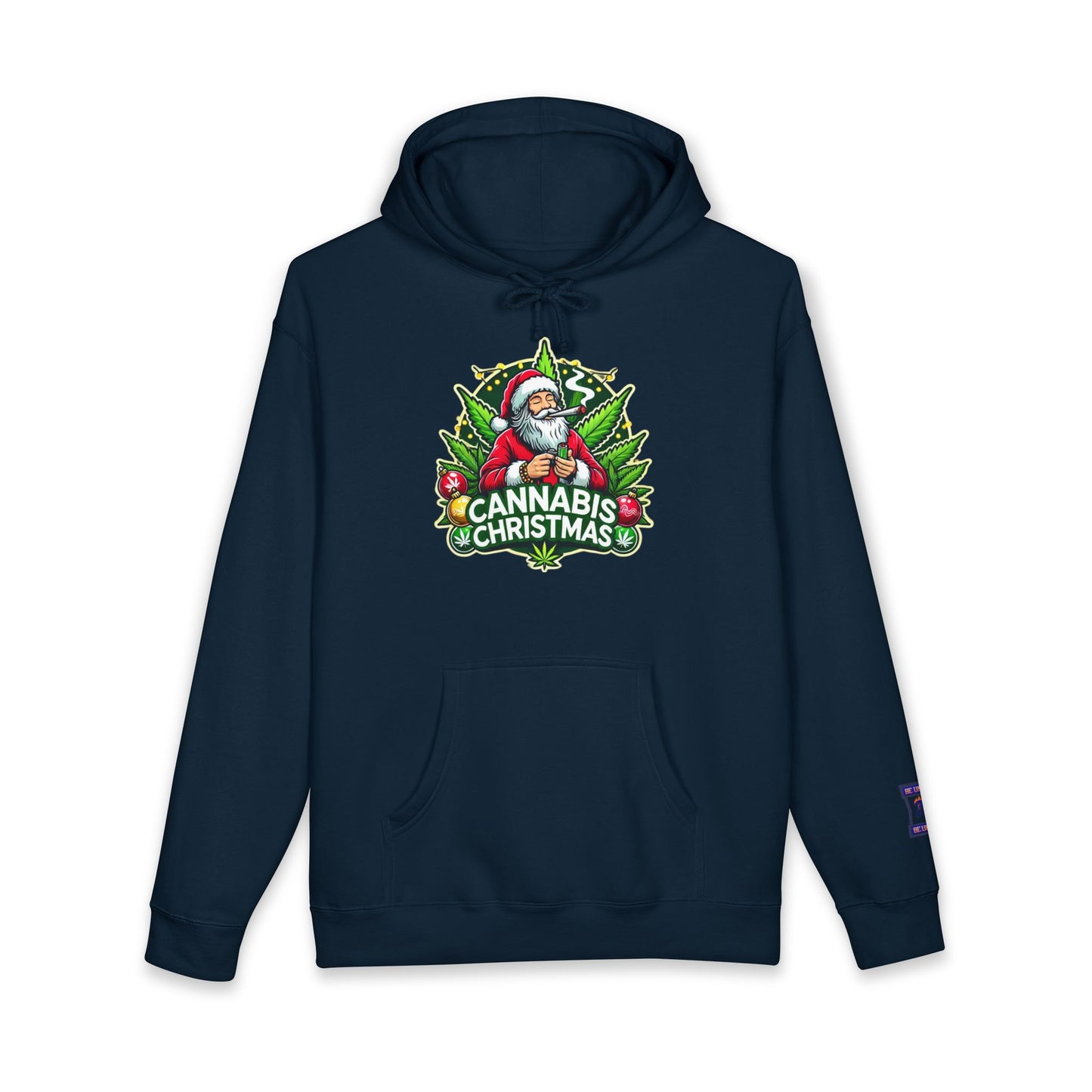 Cannabis Christmas Hoodie, Fun Holiday Apparel, Unisex Sweatshirt, Unique Gift for Cannabis Lovers, Festive Streetwear