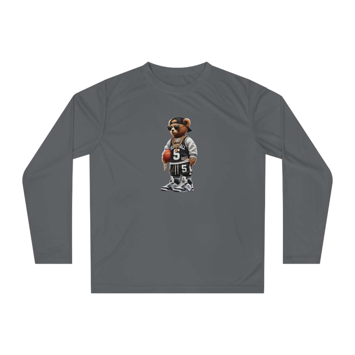 Cool Bear Graphic Long Sleeve Shirt | Casual Sportswear, Unisex Activewear, Streetwear Fashion, Gift for Sports Lovers
