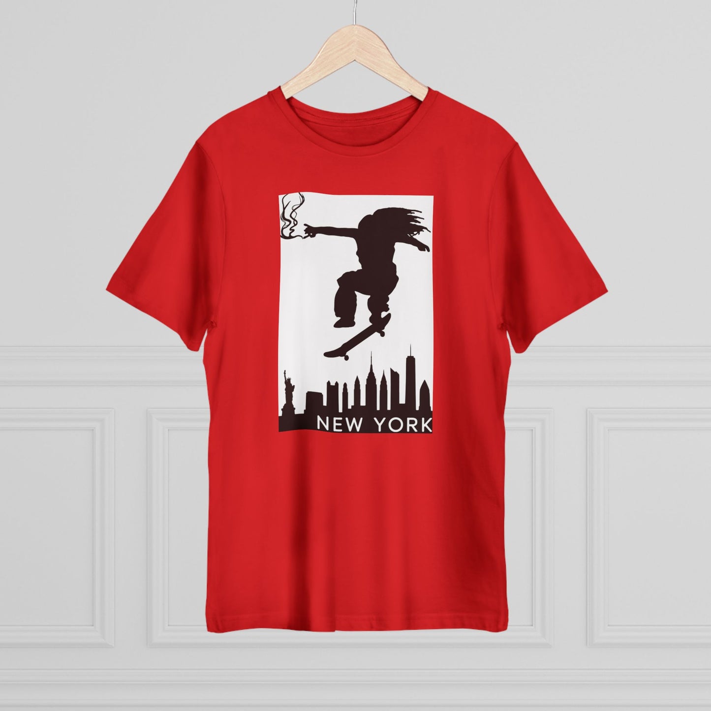 New York City Skater T-shirt, Urban Style Tee, Streetwear Shirt, Skateboarder Apparel, NYC Vibes Fashion