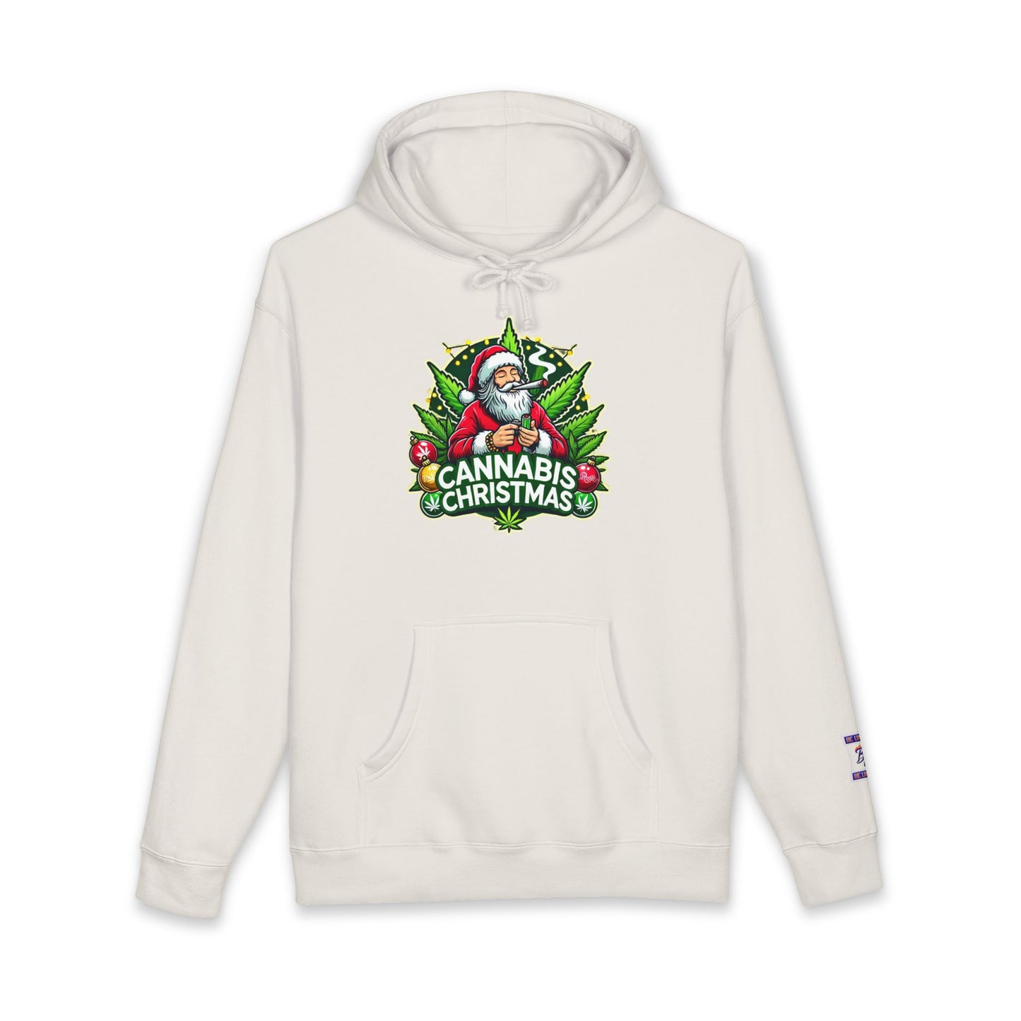 Cannabis Christmas Hoodie, Fun Holiday Apparel, Unisex Sweatshirt, Unique Gift for Cannabis Lovers, Festive Streetwear