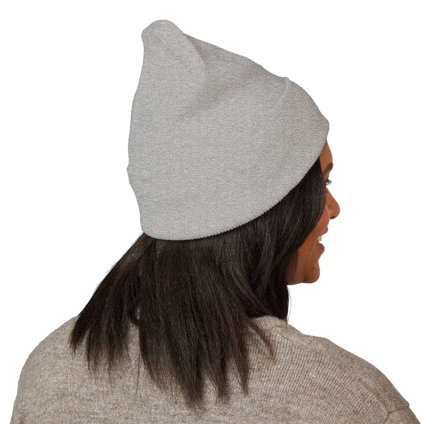 Classic Cuffed Beanie with Bold Embroidery, Cozy Winter Hat, Stylish Knit Cap, Perfect Gift for Her, Unisex Beanie