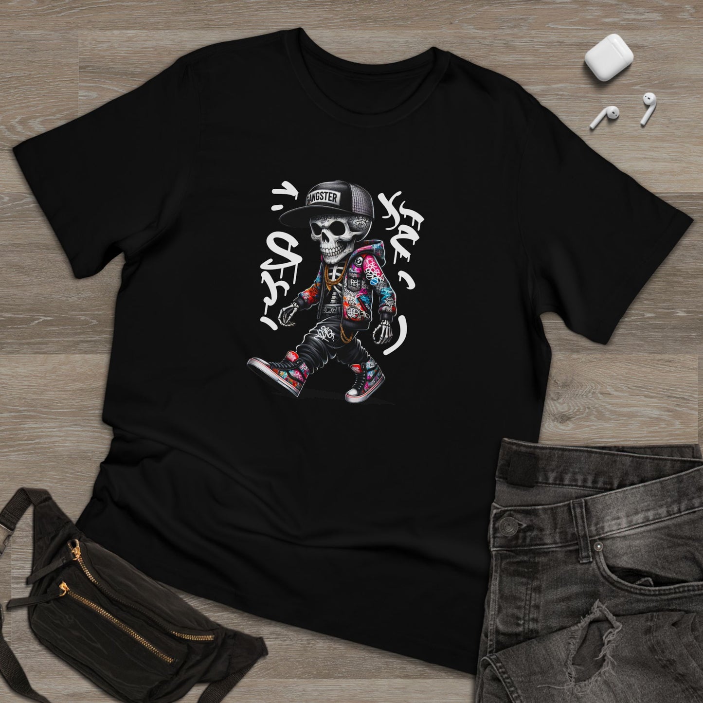 Skater Skull Tee — 'Be Unique Be Urself' Graphic T-Shirt